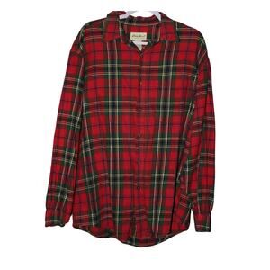 Eddie Bauer Plaid Flannel Button Down Casual Long Sleeve Shirt